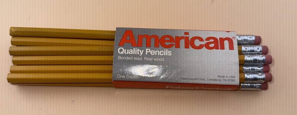 Vintage Faber Castell American Quality No.2 Pencils (12) USA MADE